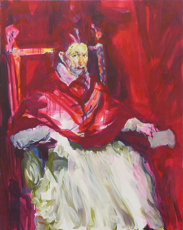 Velasquez Pope acrylic on canvas - Aïcha Bendafi - Arles