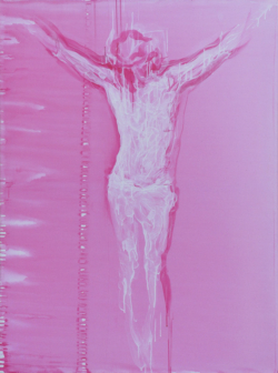 Christ en croix peinture acrylique citation Velasquez