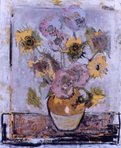 Van Gogh sunflowers, acrylic painting
