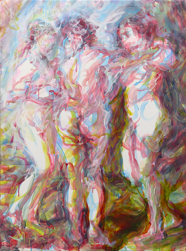 Rubens, The Three Graces, acrylic painting