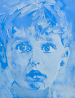 Winder child portrait - Acrylic painting - Aïcha bendafi - Arles