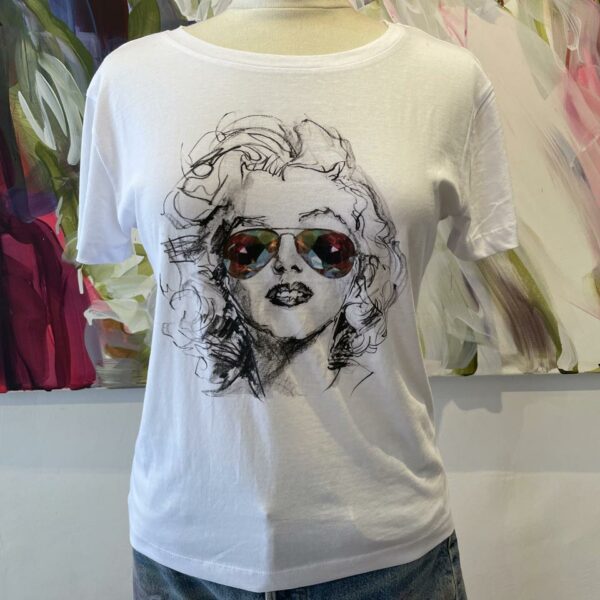 T-shirt coupe femme Marilyn aux diamants