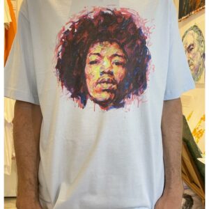 Jimi Hendrix bright blue