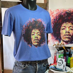 Jimi Hendrix bright blue