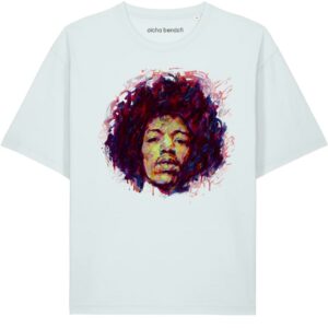 Jimi Hendrix bright blue