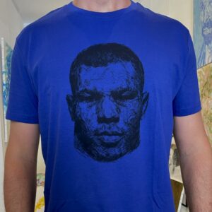 Mike Tyson Tee-shirt bleu électrique