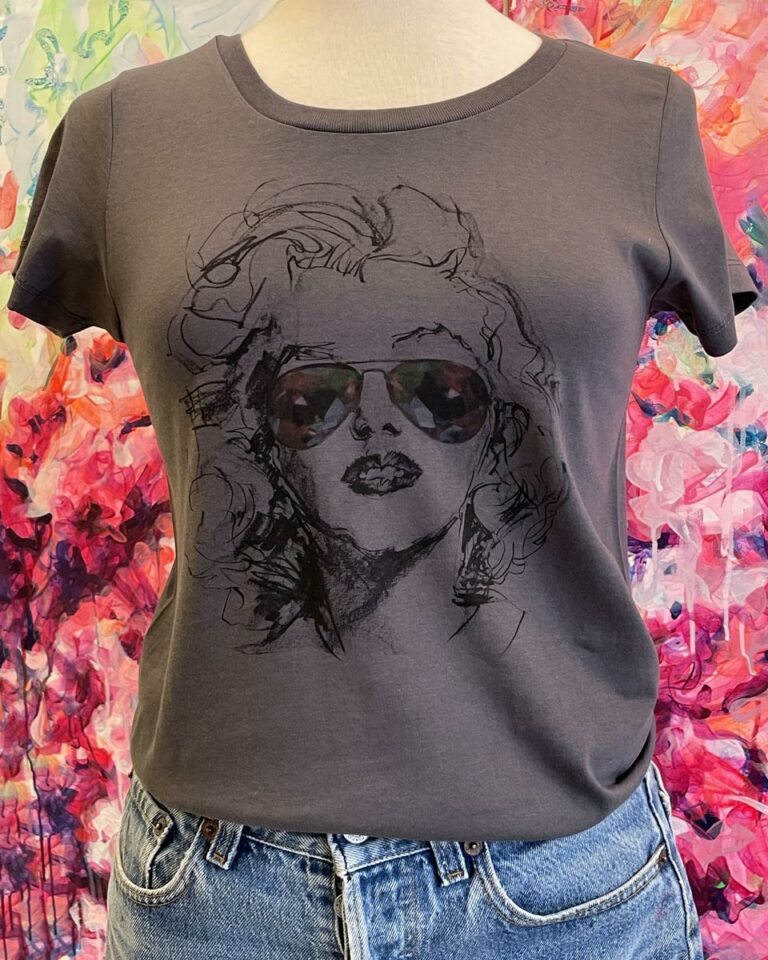 Tee-shirt femme Marilyn Monroe - Couleur gris anthracite - Coton biologique